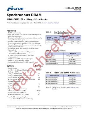 MT48LC4M32B2B5-7:G datasheet  